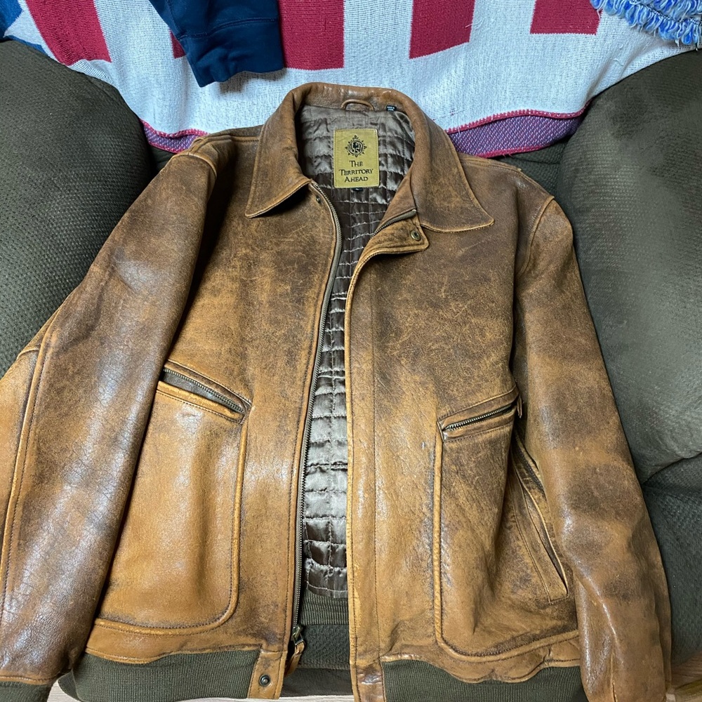 The territory ahead men’s leather jacket size LG